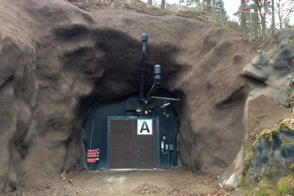 Tunnelin suuaukko ruiskubetonoituna